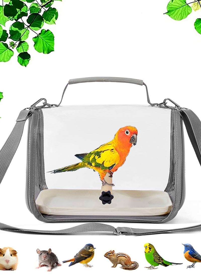 Kidle Portable Bird Cage Bird Travel Bag Parrot Travel Cage Bird Backpack Transparent Breathable Travel Cage - Image 3